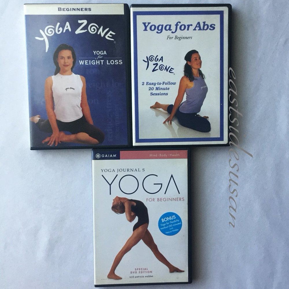YOGA DVD Trio! Gaiam & Yoga Zone Beginners